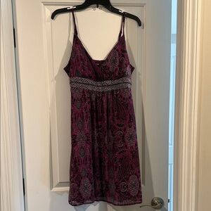 Apt. 9 Purple and Black Midi Dress